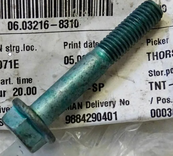 Болт прижима форсунки Q186-M8X50-10.9-MAN183-B1 MC11 MQ6-03216-8310